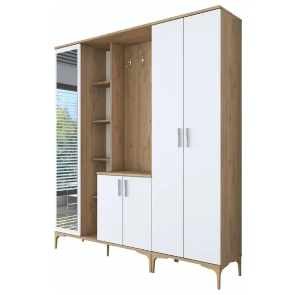 Dulap pentru antreu Mirage Meble EA129 PAL melaminat / White photo 1