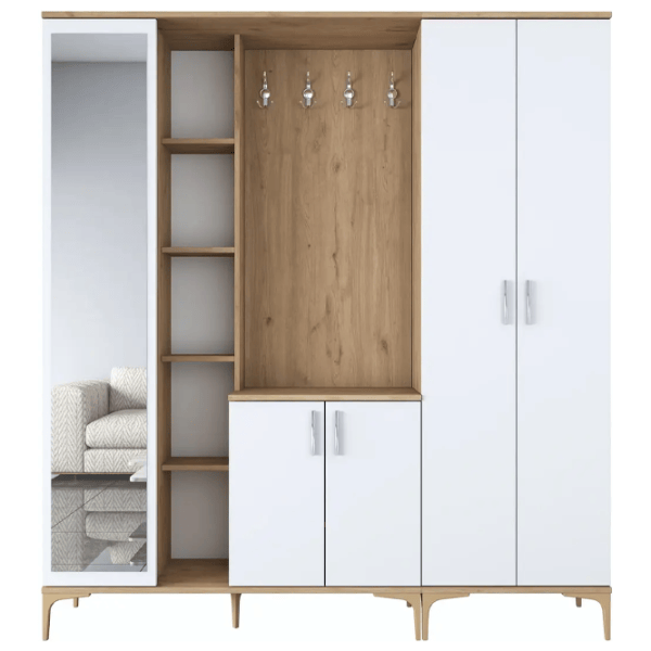 Dulap pentru antreu Mirage Meble EA129 PAL melaminat / White photo 2