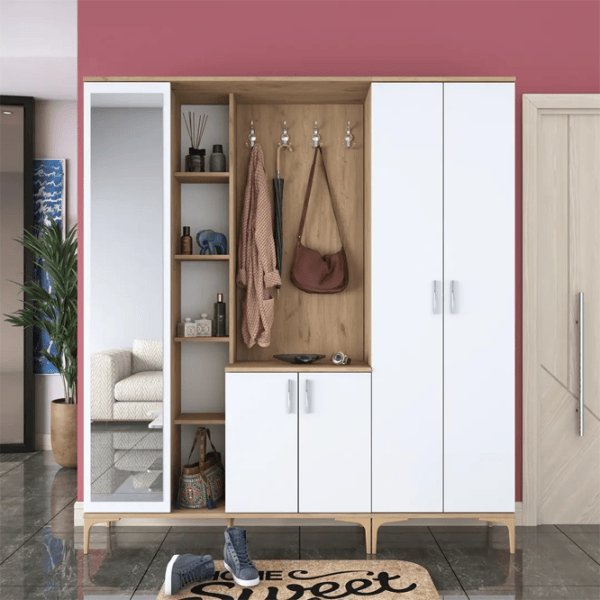 Dulap pentru antreu Mirage Meble EA129 PAL melaminat / White photo 5
