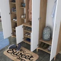 Dulap pentru antreu Mirage Meble EA129 PAL melaminat / White photo 7