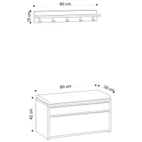 Dulap pentru antreu Mirage Meble Boby PAL / Oak photo 4