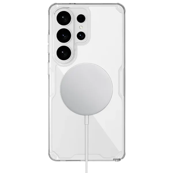 Husă pentru smartphone Samsung Galaxy S26 Ultra Nillkin / MagSafe Back / PC / White Transparent photo 1