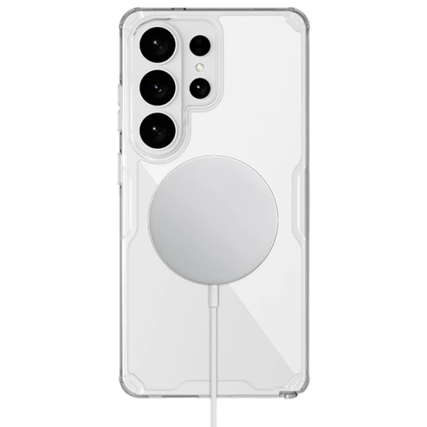 Husă pentru smartphone Samsung Galaxy S26 Ultra Nillkin / MagSafe Back / PC / White Transparent photo 1