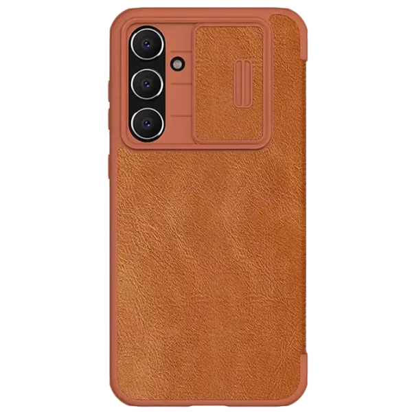 Husă pentru smartphone Samsung Galaxy S23 FE Nillkin / Flip Cover / Piele / Brown photo 1