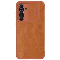 Чехол для смартфона Samsung Galaxy S23 FE Nillkin / Flip Cover / Кожа / Коричневый