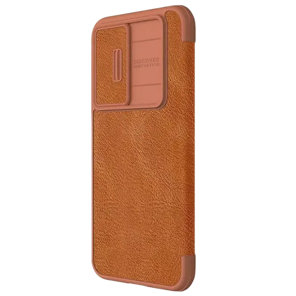 Husă pentru smartphone Samsung Galaxy S23 FE Nillkin / Flip Cover / Piele / Brown photo 2