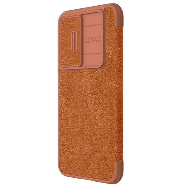 Husă pentru smartphone Samsung Galaxy S23 FE Nillkin / Flip Cover / Piele / Brown photo 2