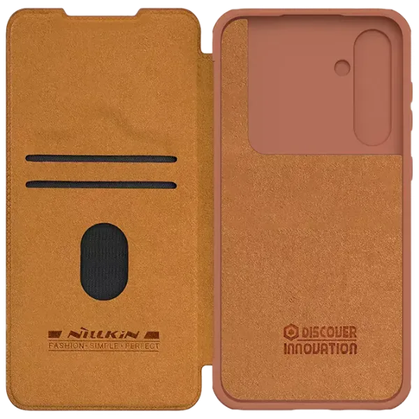 Husă pentru smartphone Samsung Galaxy S23 FE Nillkin / Flip Cover / Piele / Brown photo 5