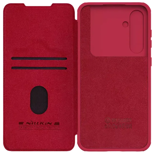 Husă pentru smartphone Samsung Galaxy S23 FE Nillkin / Flip Cover / Piele / Red photo 5