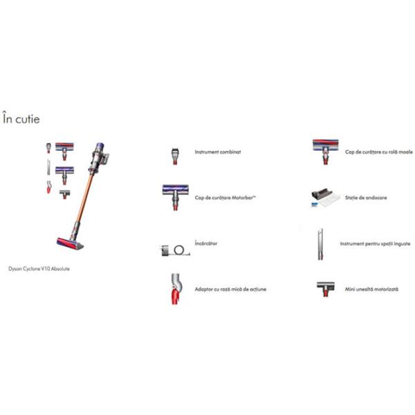 Aspirator vertical Dyson V10 Absolute Plus 525 W / Gray Violet photo 7