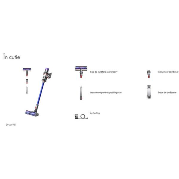 Aspirator vertical Dyson V11-2023 610 W / Gray Blue photo 9