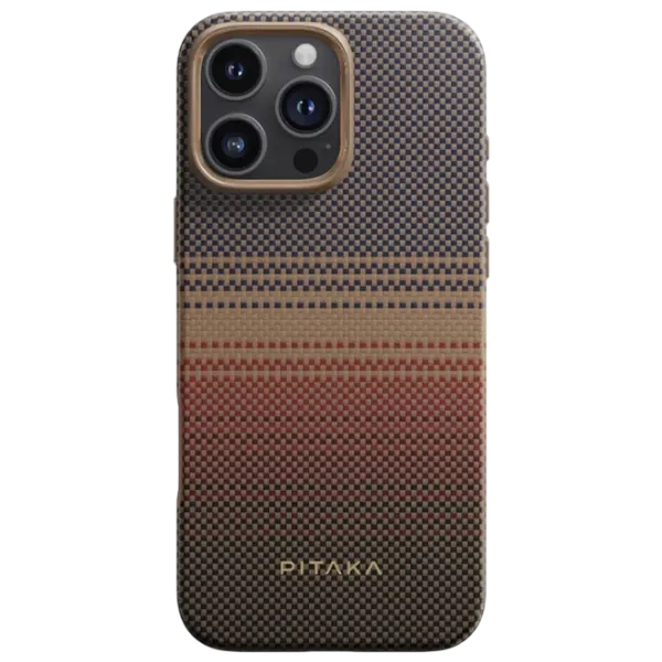 Husă pentru smartphone Apple iPhone 16 Pro Pitaka / MagSafe Back / PC / Light Brown photo 1