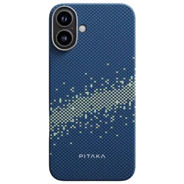 Husă pentru smartphone Apple iPhone 16 Pitaka / MagSafe Back / PC / Milky Way Galaxy Blue photo 1
