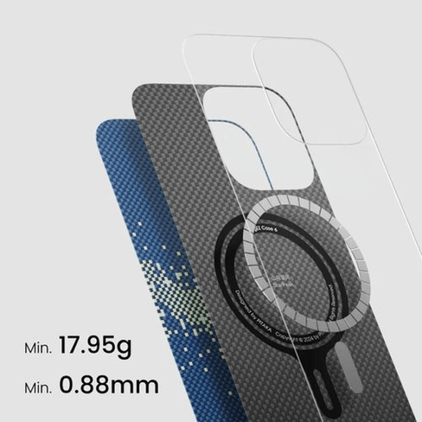 Husă pentru smartphone Apple iPhone 16 Pitaka / MagSafe Back / PC / Milky Way Galaxy Blue photo 2