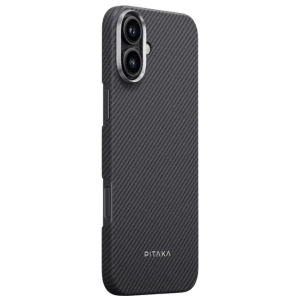 Husă pentru smartphone Apple iPhone 16 Plus Pitaka / MagSafe Back / PC / Black-Gray photo 1