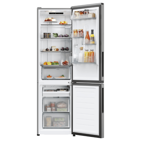 Frigider Candy CNCQ2T518EX cu congelator jos 279 l / 182.5 cm / Inox photo 3