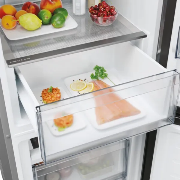 Frigider Candy CNCQ2T518EX cu congelator jos 279 l / 182.5 cm / Inox photo 10