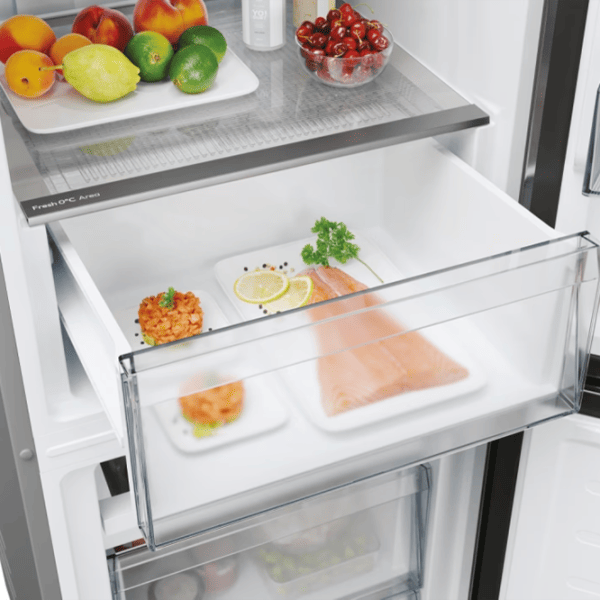 Frigider Candy CNCQ2T518EX cu congelator jos 279 l / 182.5 cm / Inox photo 10