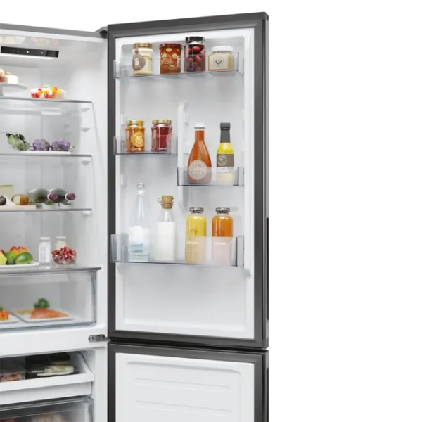Frigider Candy CNCQ2T518EX cu congelator jos 279 l / 182.5 cm / Inox photo 11
