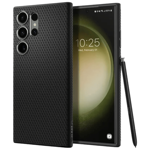 Husă pentru smartphone Samsung Galaxy S23 Ultra Spigen / Back / TPU / Ornament Matte black photo 1