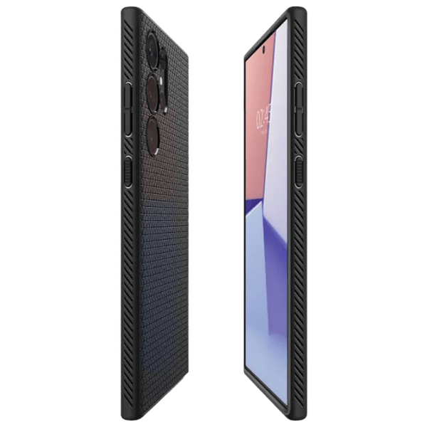 Husă pentru smartphone Samsung Galaxy S23 Ultra Spigen / Back / TPU / Ornament Matte black photo 3