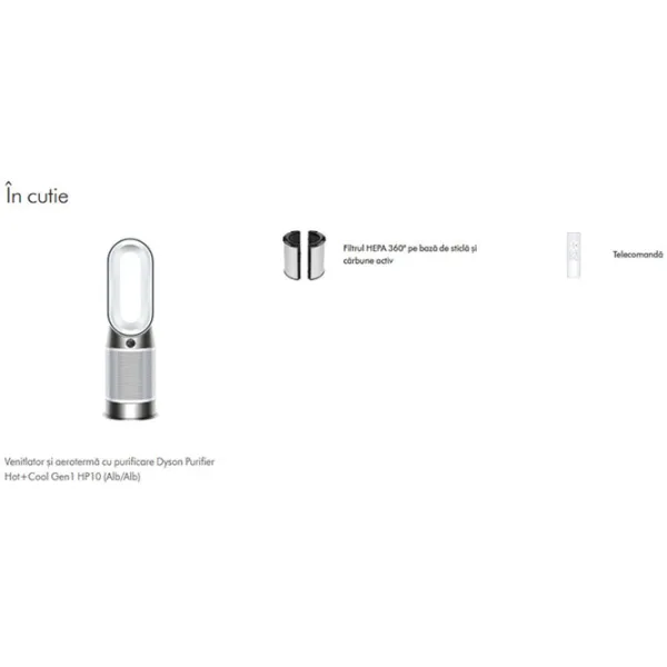 Purificator de aer Dyson HP10 Hot + Cool Pe podea / Silver photo 9
