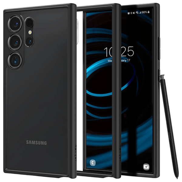 Husă pentru smartphone Samsung Galaxy S24 Ultra Spigen / Back / TPU / Black Transparent photo 2
