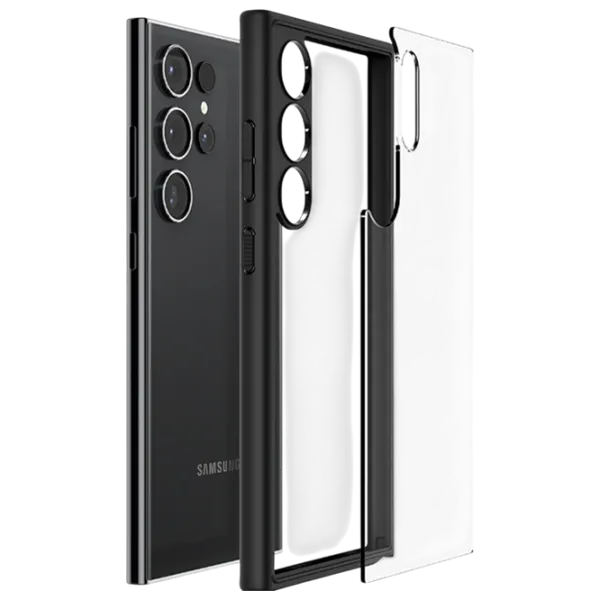 Husă pentru smartphone Samsung Galaxy S24 Ultra Spigen / Back / TPU / Black Transparent photo 4