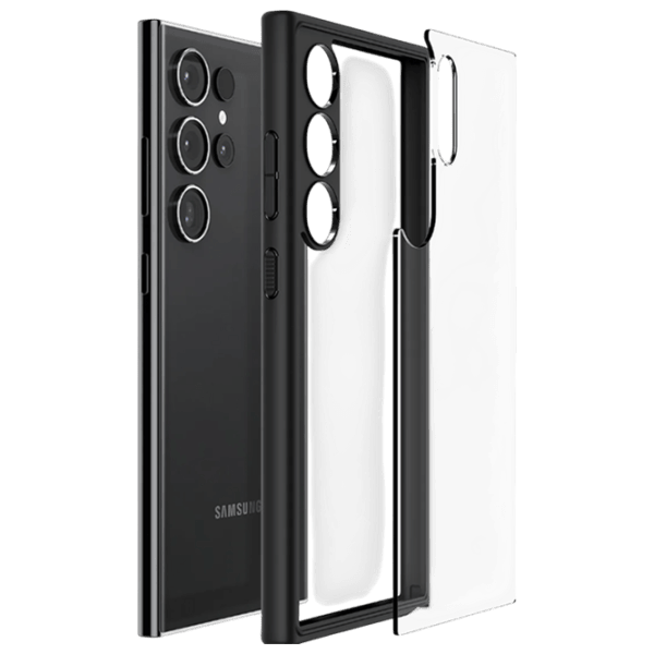 Husă pentru smartphone Samsung Galaxy S24 Ultra Spigen / Back / TPU / Black Transparent photo 4