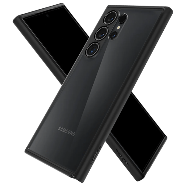 Husă pentru smartphone Samsung Galaxy S24 Ultra Spigen / Back / TPU / Black Transparent photo 5