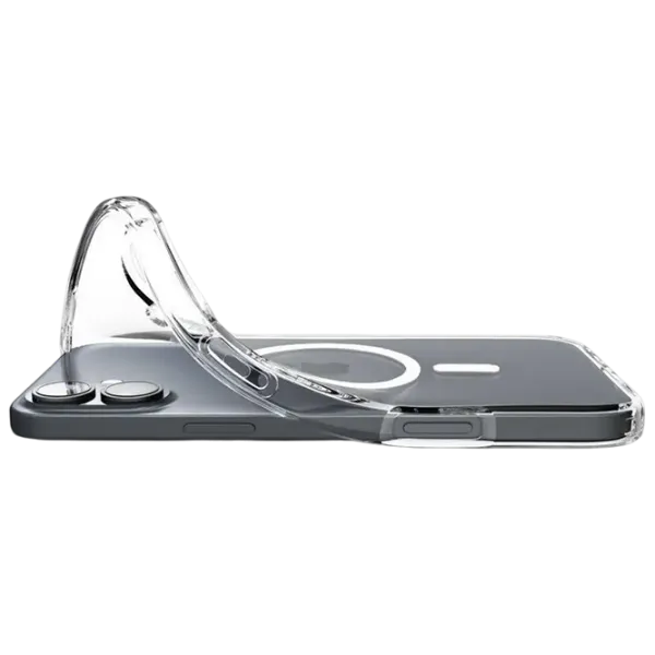 Husă pentru smartphone Apple iPhone 16 Spigen / MagSafe Back / TPU / White Transparent photo 6