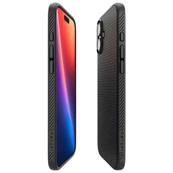 Husă pentru smartphone Apple iPhone 16 Spigen / Back / TPU / Black Black Matt photo 4
