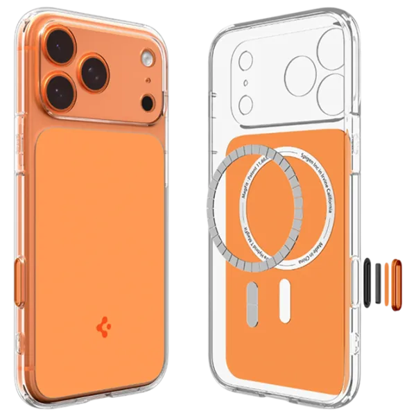 Husă pentru smartphone Apple iPhone 17 Pro Max Spigen / MagSafe Back / TPU / Transparent Orange photo 2