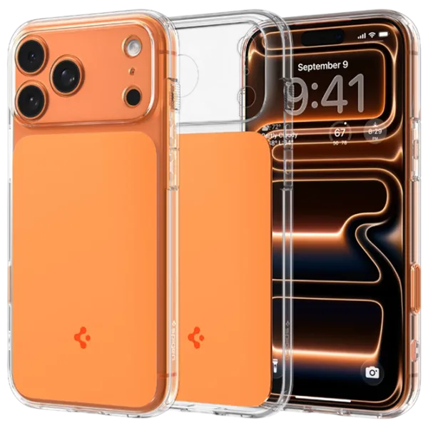 Husă pentru smartphone Apple iPhone 17 Pro Max Spigen / MagSafe Back / TPU / Transparent Orange photo 3