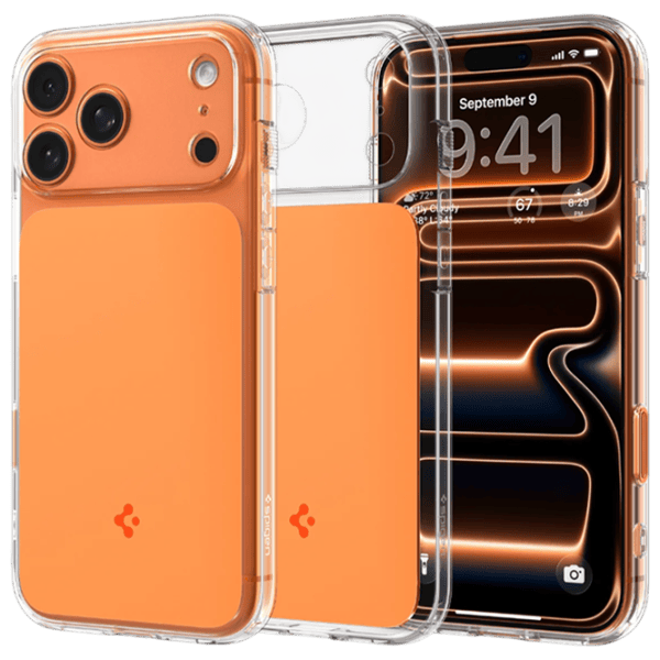 Husă pentru smartphone Apple iPhone 17 Pro Max Spigen / MagSafe Back / TPU / Transparent Orange photo 3