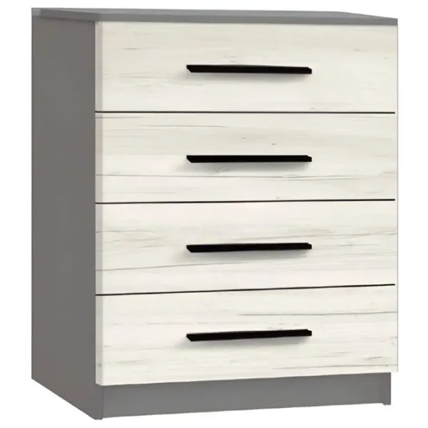 Comodă Modern Kenon 4B 88 x 80 x 38 / PAL / Craft Oak White photo 1