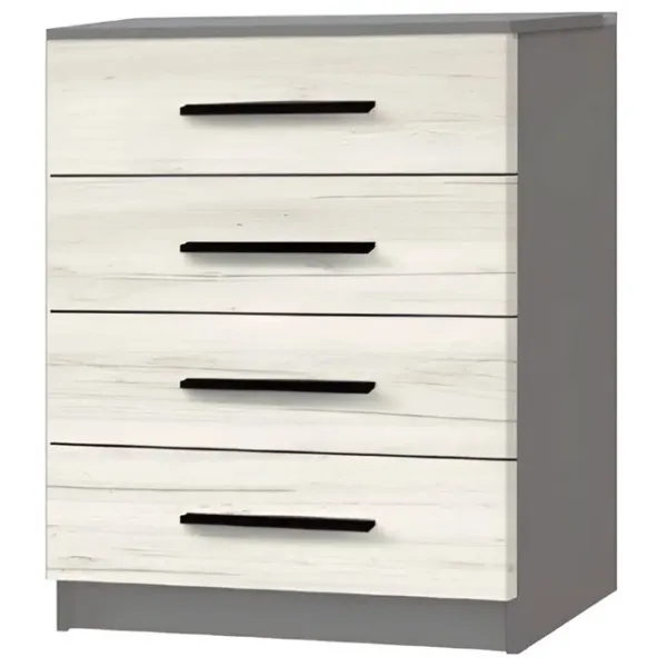 Comodă Modern Kenon 4B 88 x 80 x 38 / PAL / Craft Oak White photo 2