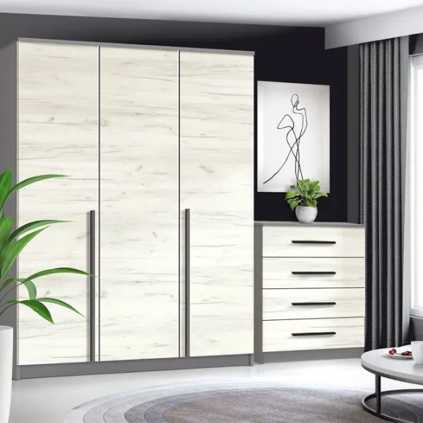 Comodă Modern Kenon 4B 88 x 80 x 38 / PAL / Craft Oak White photo 5