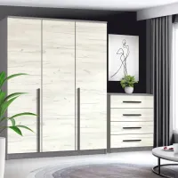 Comodă Modern Kenon 4B 88 x 80 x 38 / PAL / Craft Oak White photo 5