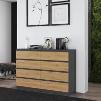 Комод TopEshop Malwa M8 140 97 x 138 x 40см / ЛДСП / Крафтовый дуб photo 3