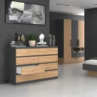 Комод TopEshop Malwa M8 140 97 x 138 x 40см / ЛДСП / Крафтовый дуб photo 4
