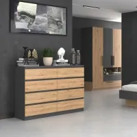 Комод TopEshop Malwa M8 140 97 x 138 x 40см / ЛДСП / Крафтовый дуб photo 5