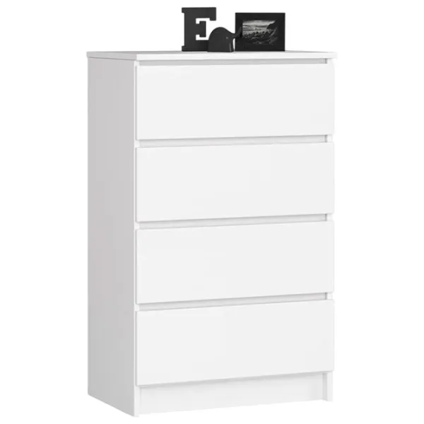 Comodă Akord K60 4SZ 99 x 99 x 40 / LPAL / Alb photo 1