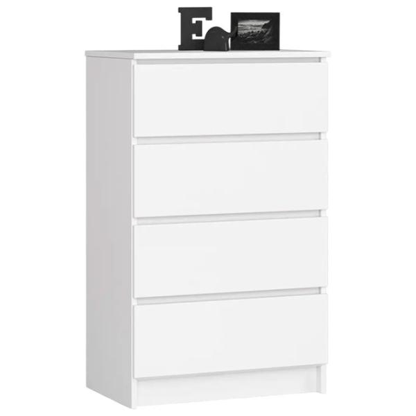 Comodă Akord K60 4SZ 99 x 99 x 40 / LPAL / Alb photo 1