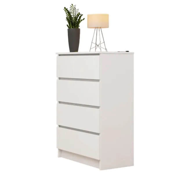 Comodă Akord K60 4SZ 99 x 99 x 40 / LPAL / Alb photo 3