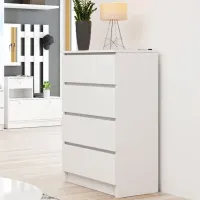 Comodă Akord K60 4SZ 99 x 99 x 40 / LPAL / Alb photo 5