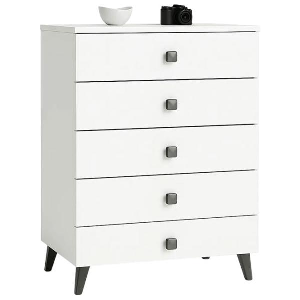 Comodă Akord Mobi 5SZ 88.7 x 60.4 x 37.5 / LPAL / Alb photo 1