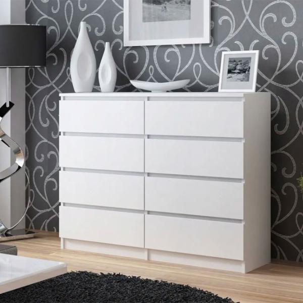 Comodă TopEshop Malwa M8 120 97 x 120 x 40 / LPAL / Alb photo 2