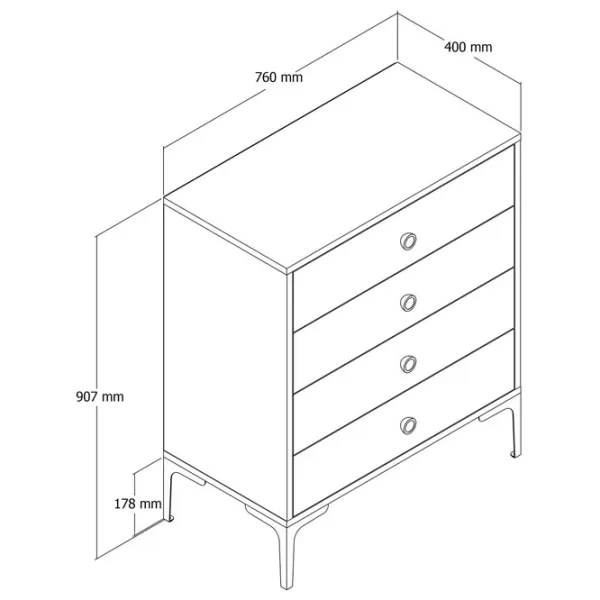Comodă Mirage Meble Lizbon 536 90.7 x 76 x 40 / LPAL / Antracit photo 5