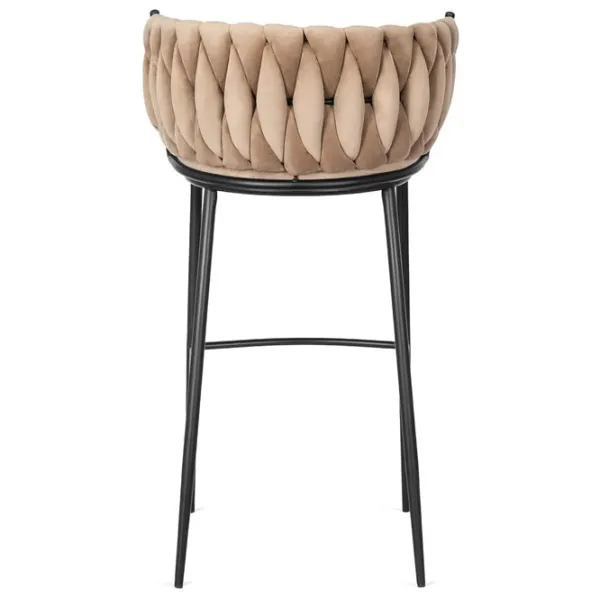 Scaun de bar Mebel Elite Flores Catifea / Metal / Beige photo 4